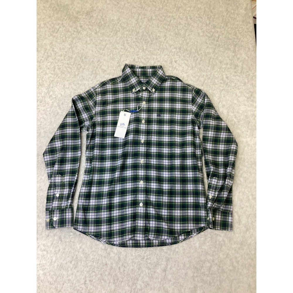 Southern Tide Boys M 8-10 Salt Meadow Gordon Tartan Plaid Sport Shirt 12044 NEW